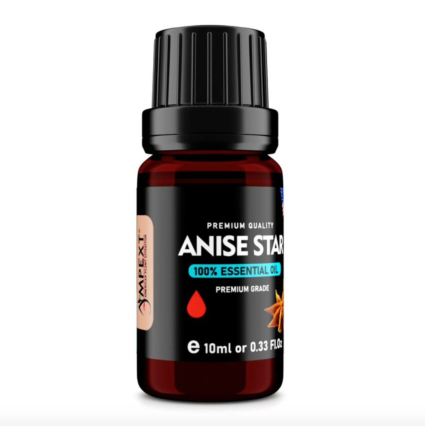 Anise Star (Illicium verum) 100% Essential Oil, Premium Grade, 10ml