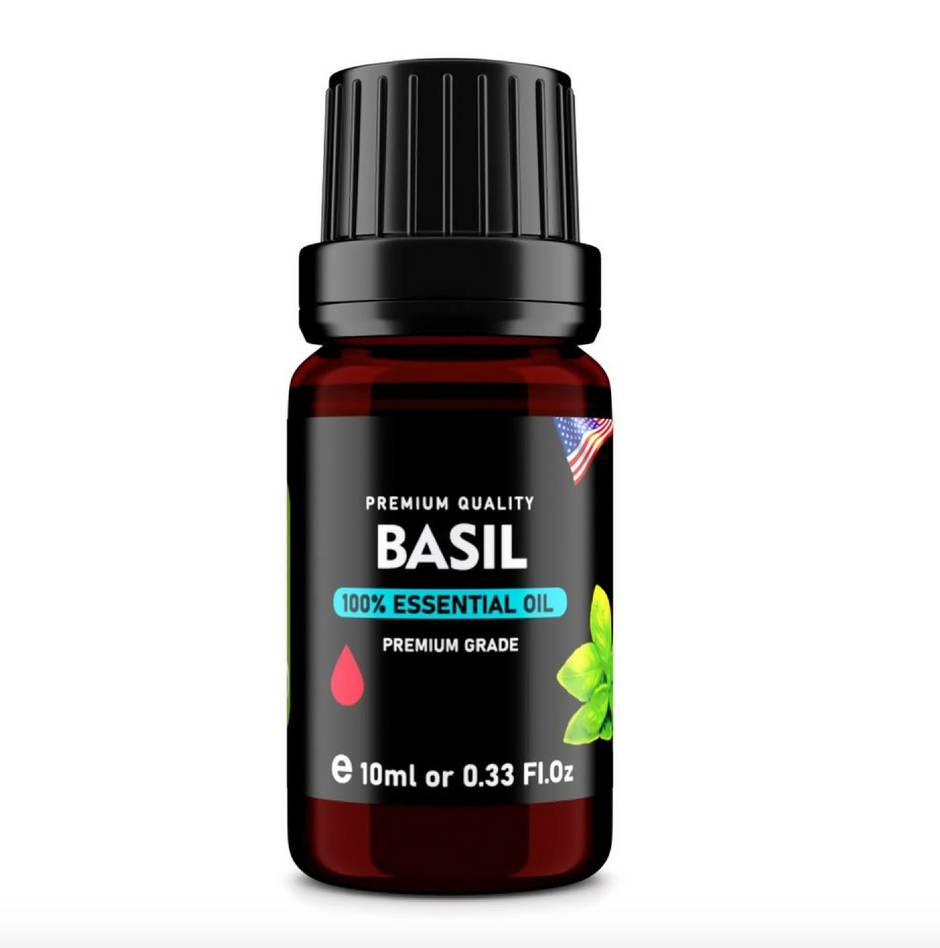 Basil (Ocimum basilicum) 100% Essential Oil, Premium Grade, 10ml