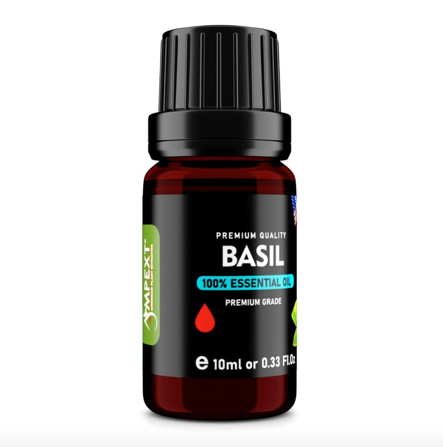 Basil (Ocimum basilicum) 100% Essential Oil, Premium Grade, 10ml
