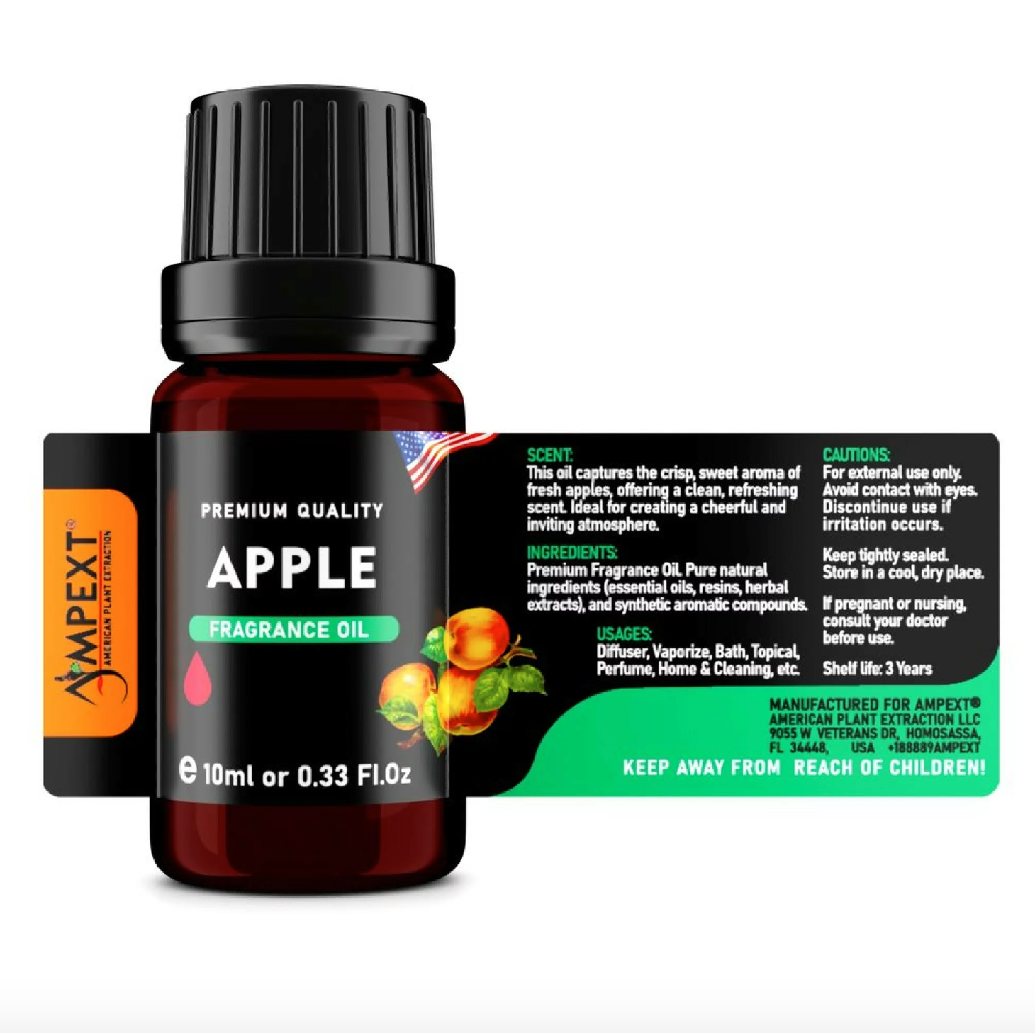 Apple Premium Fragrance Oil, 10ml