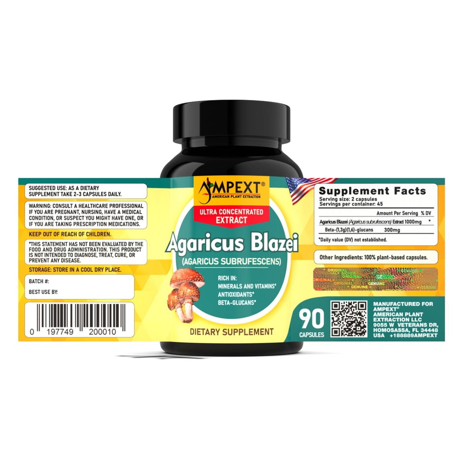 Agaricus Blazei Mushroom Capsules