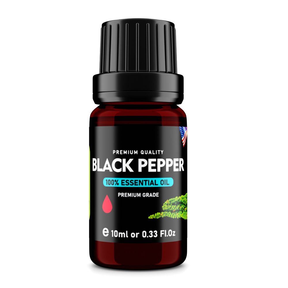 Black Pepper (Piper nigrum) 100% Essential Oil, Premium Grade, 10ml
