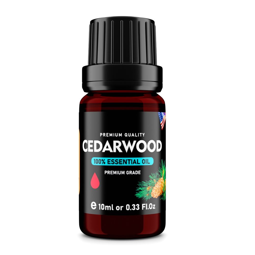 Cedarwood (Cedrus atlantica) 100% Essential Oil, Premium Grade, 10ml