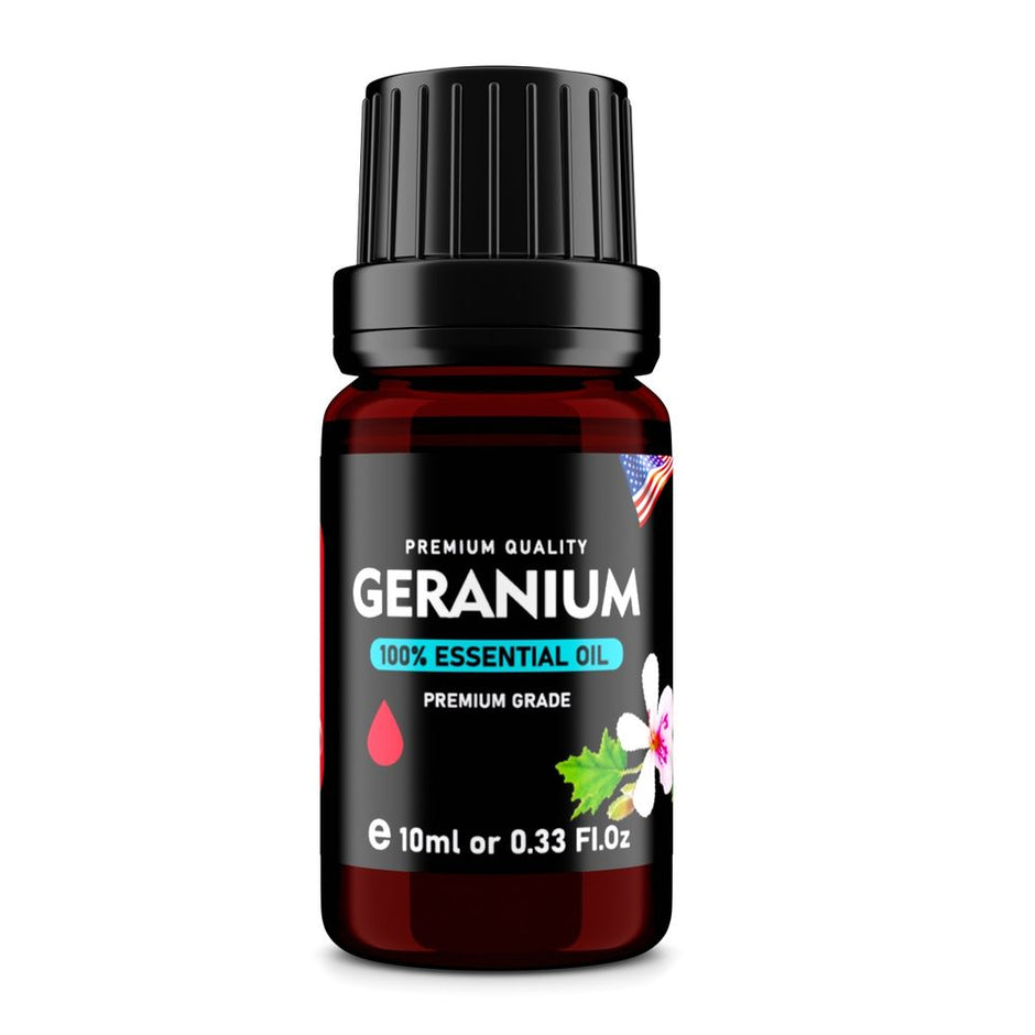 Geranium (Pelargonium graveolens) 100% Essential Oil, Premium Grade, 10ml