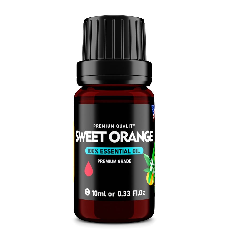 Sweet Orange (Citrus sinensis) 100% Essential Oil, Premium Grade, 10ml