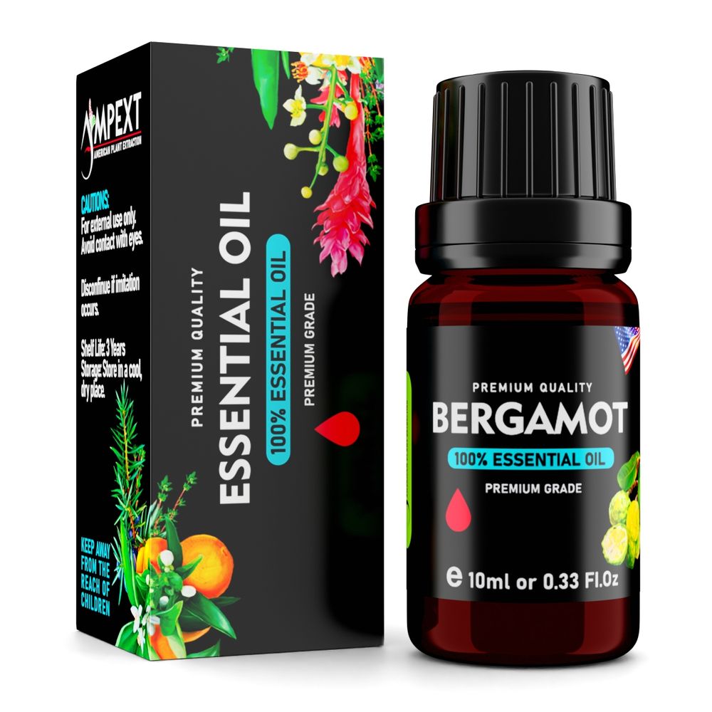 Bergamot (Citrus bergamia) 100% Essential Oil, Premium Grade, 10ml