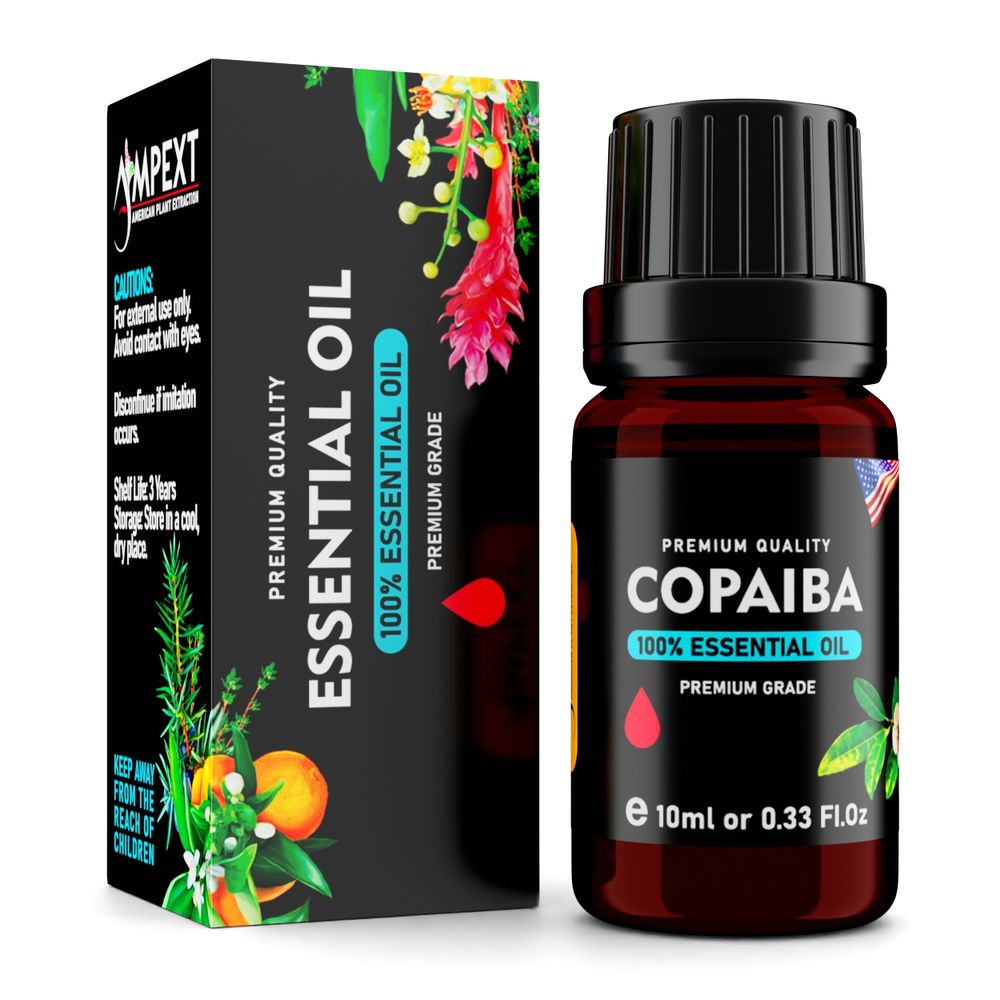Copaiba (Copaifera officinalis) 100% Essential Oil, Premium Grade, 10ml