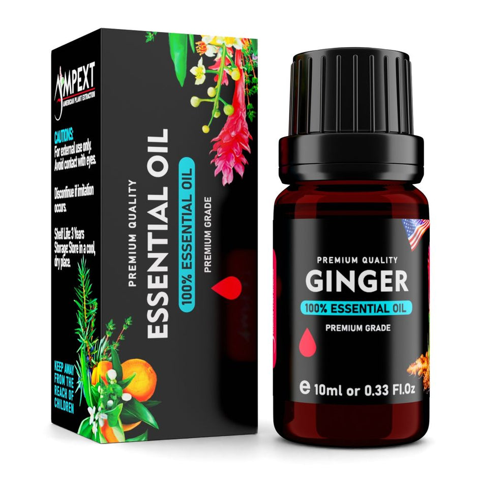 Ginger (Zingiber officinale) 100% Essential Oil, Premium Grade, 10ml