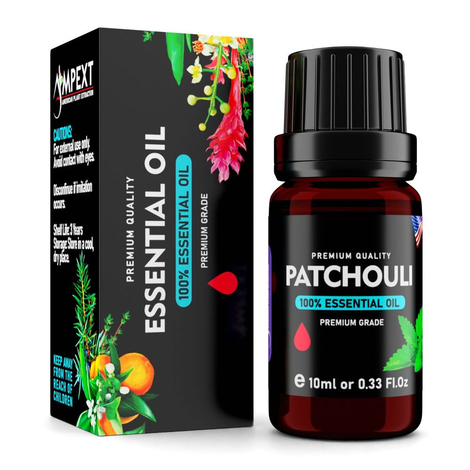 Patchouli (Pogostemon cablin) 100% Essential Oil, Premium Grade, 10ml