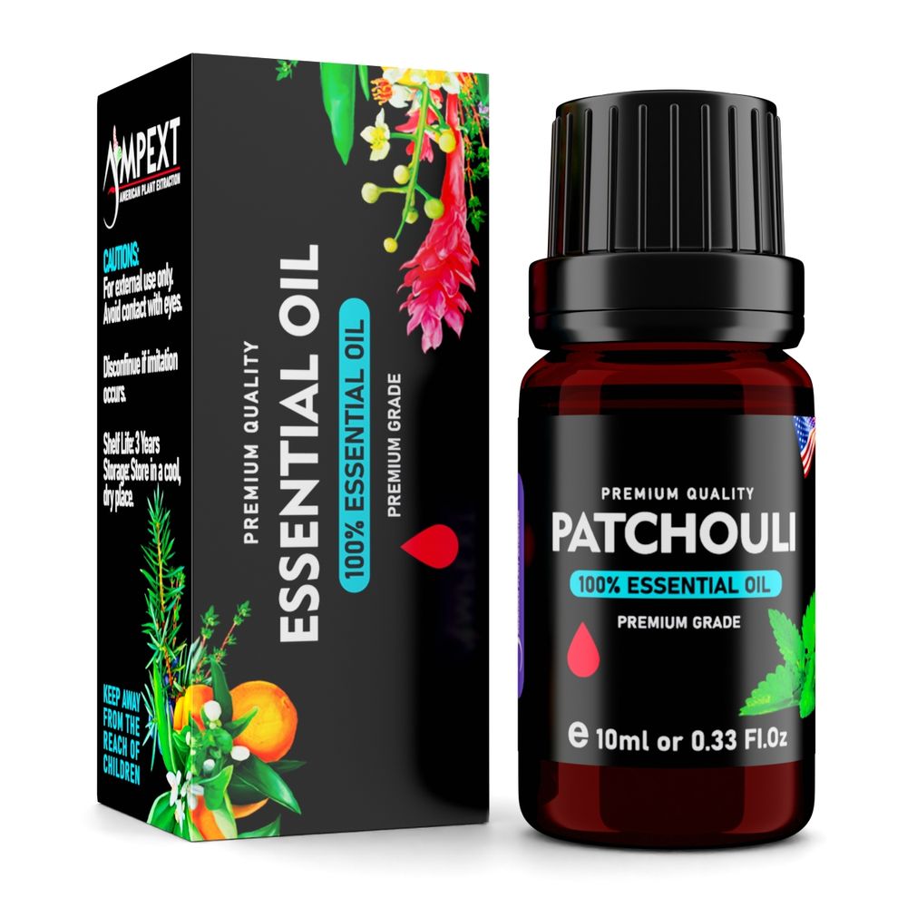 Patchouli (Pogostemon cablin) 100% Essential Oil, Premium Grade, 10ml