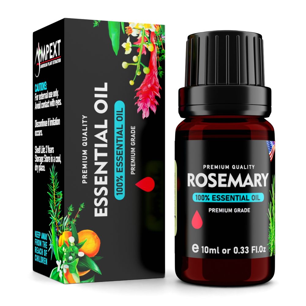 Rosemary (Rosmarinus officinalis) 100% Essential Oil, Premium Grade, 10ml