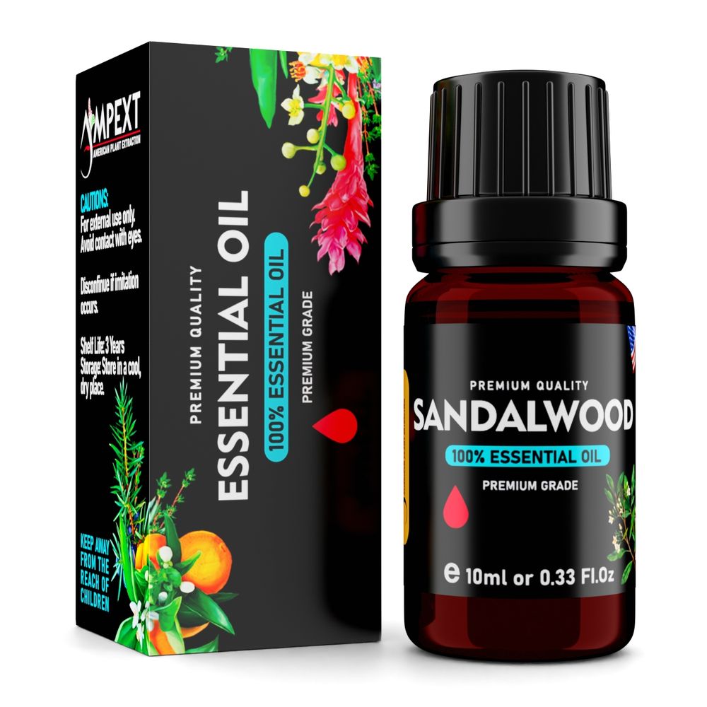 Sandalwood (Santalum album) 100% Essential Oil, Premium Grade, 10ml