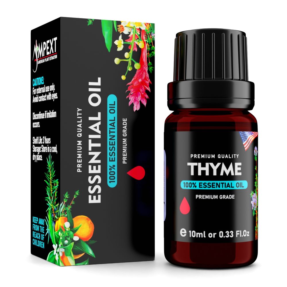 Thyme (Thymus vulgaris) 100% Essential Oil, Premium Grade, 10ml