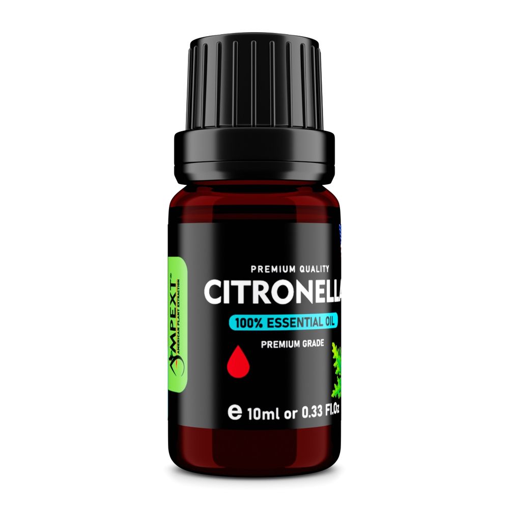 Citronella (Cymbopogon nardus) 100% Essential Oil, Premium Grade, 10ml