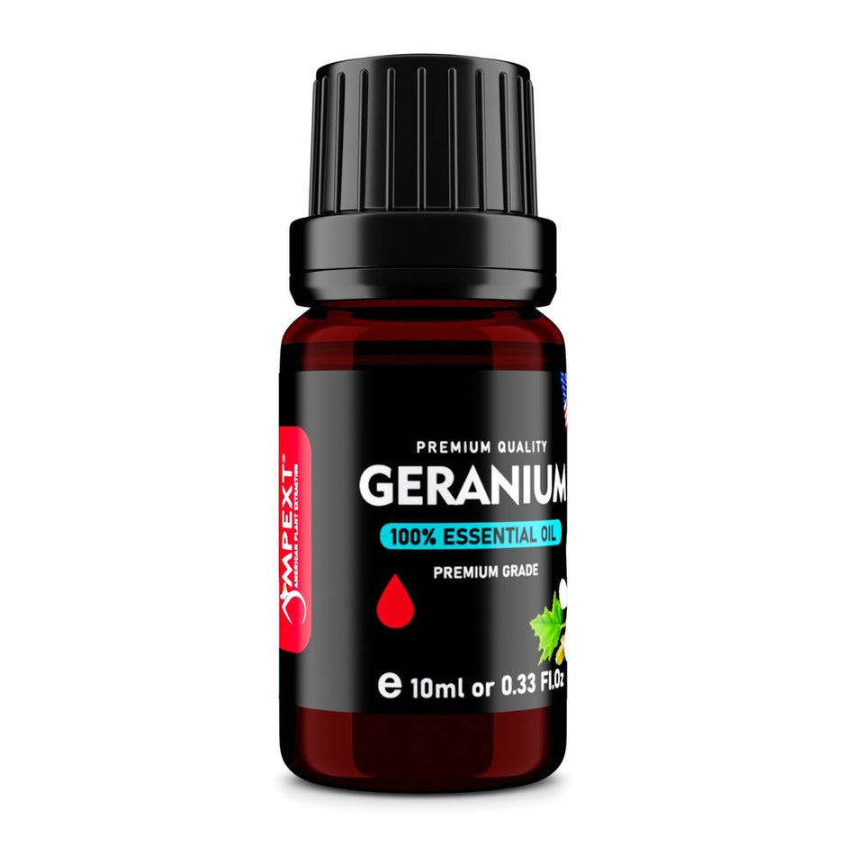 Geranium (Pelargonium graveolens) 100% Essential Oil, Premium Grade, 10ml