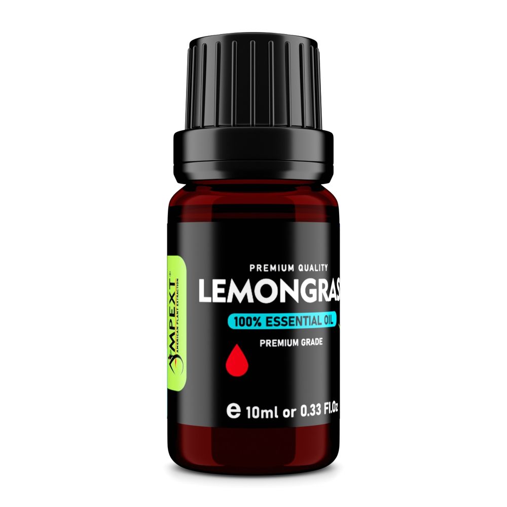 Lemongrass (Cymbopogon citratus) 100% Essential Oil, Premium Grade, 10ml