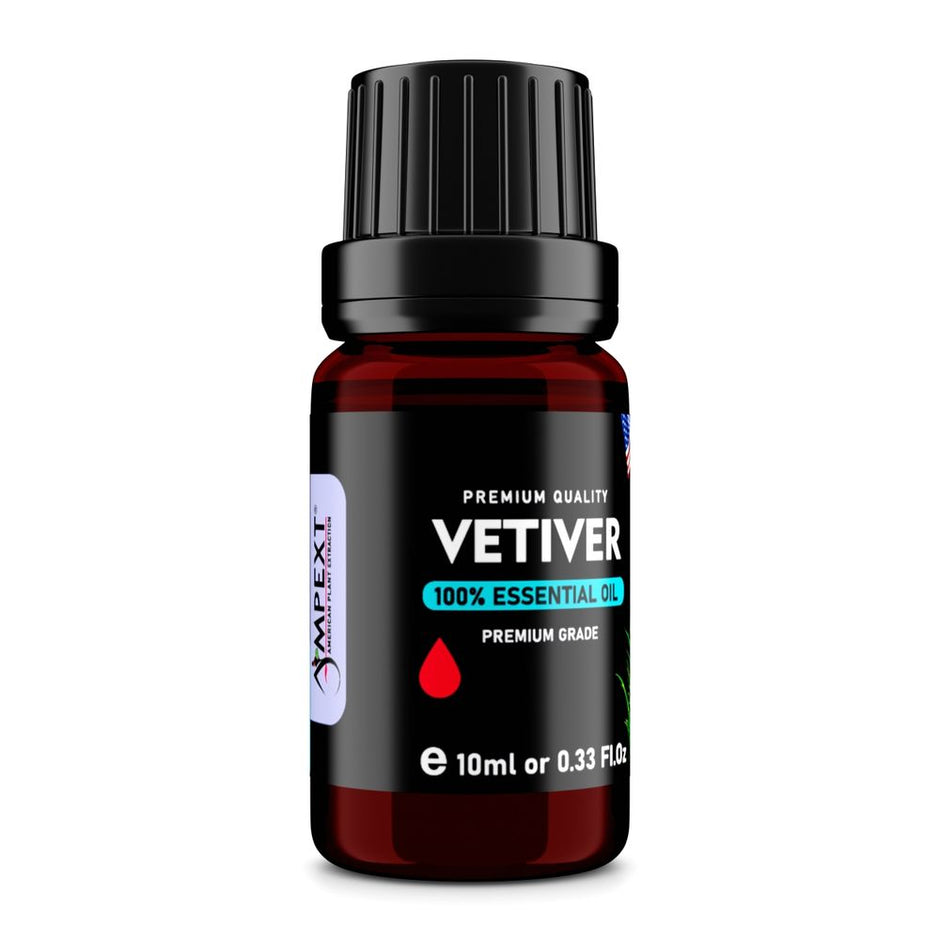 Vetiver (Vetiveria zizanoides) 100% Essential Oil, Premium Grade, 10ml
