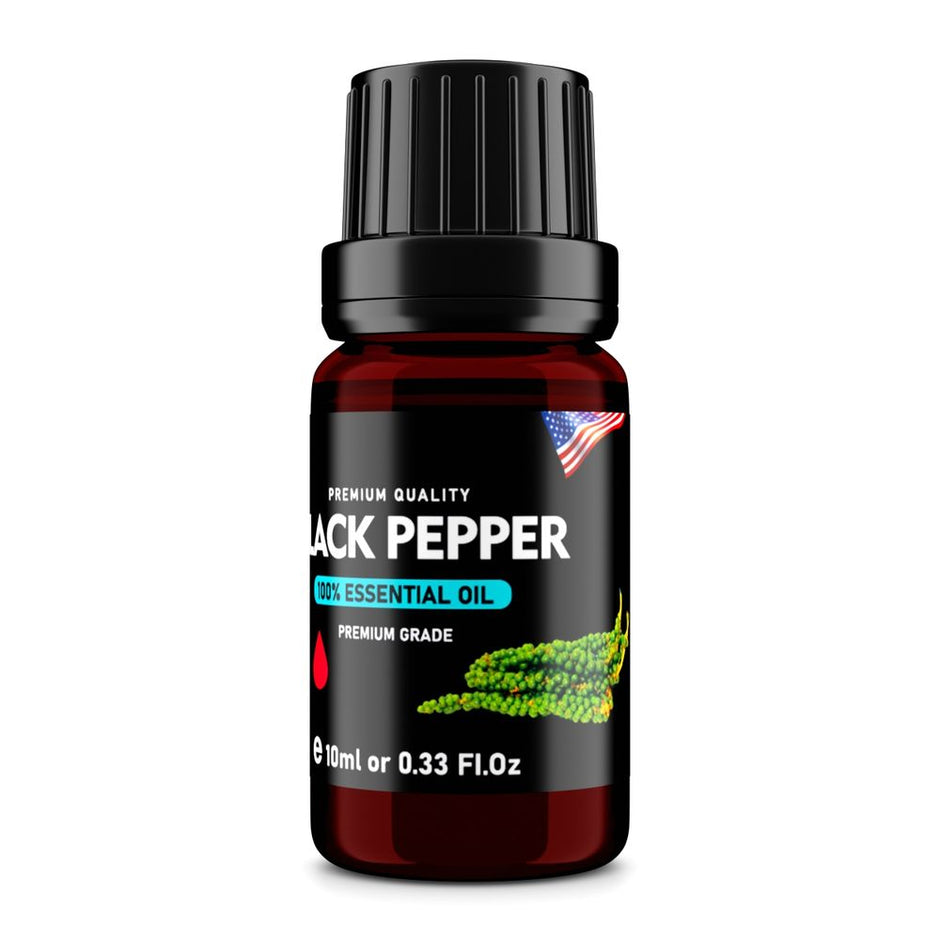 Black Pepper (Piper nigrum) 100% Essential Oil, Premium Grade, 10ml