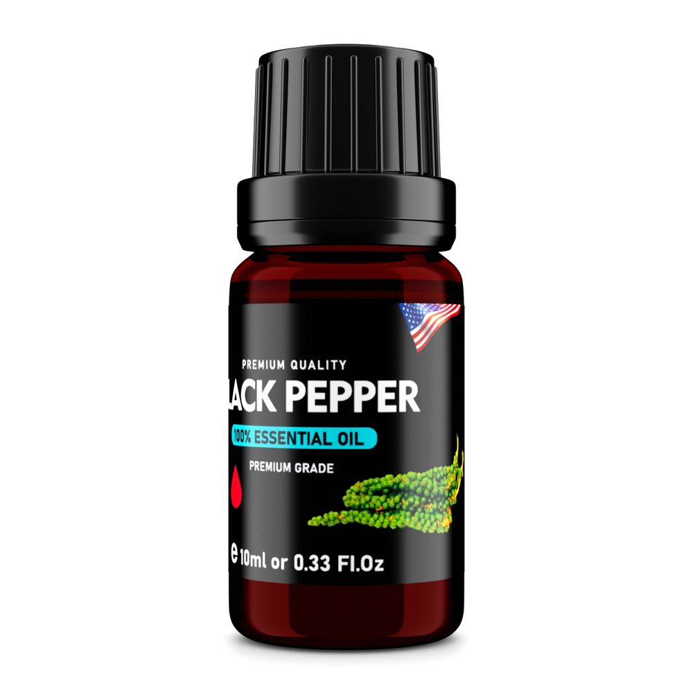 Black Pepper (Piper nigrum) 100% Essential Oil, Premium Grade, 10ml