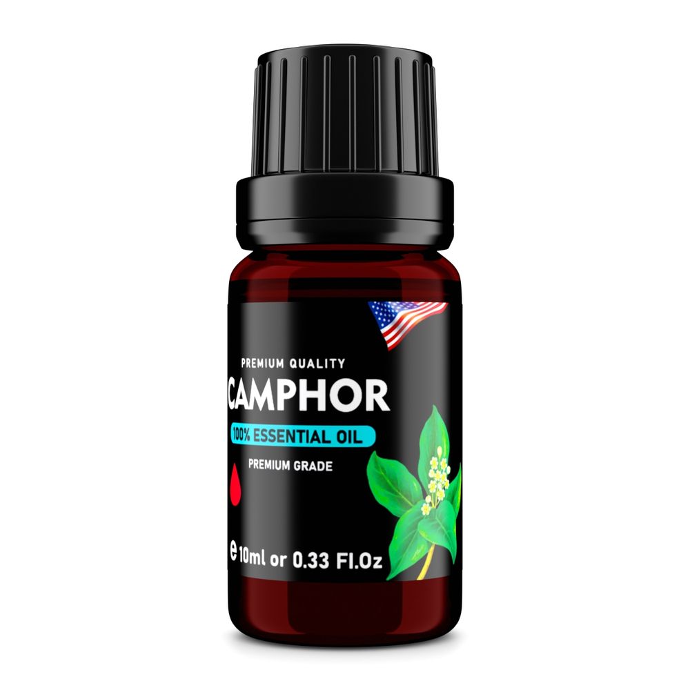 Camphor (Cinnamomum camphora) 100% Essential Oil, Premium Grade, 10ml