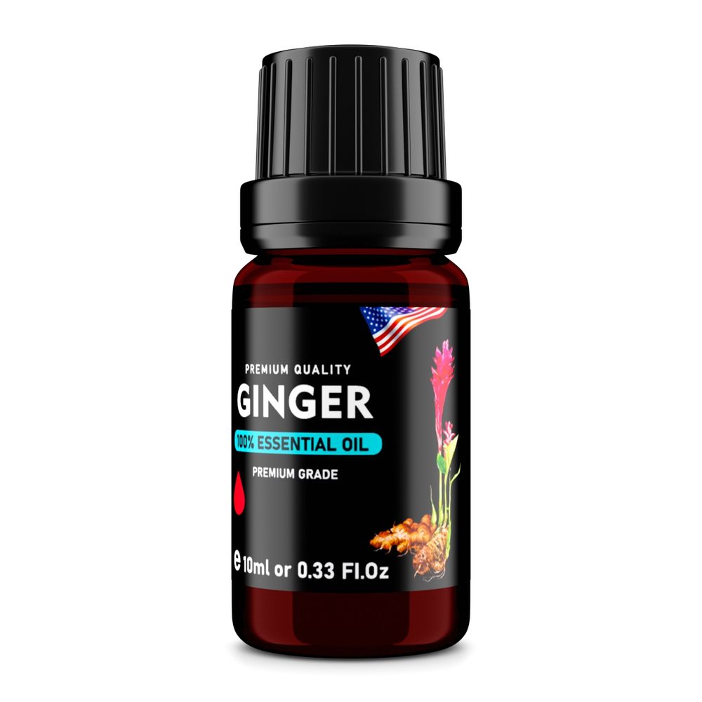 Ginger (Zingiber officinale) 100% Essential Oil, Premium Grade, 10ml