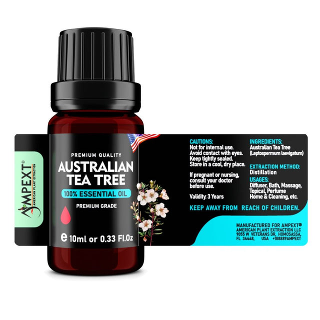 Australian Tea Tree (Melaleuca alternifolia) 100% Essential Oil, Premium Grade, 10ml