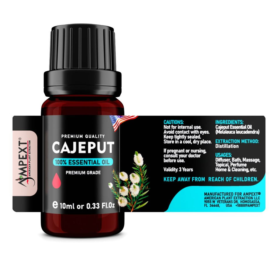 Cajeput (Melaleuca cajuputi) 100% Essential Oil, Premium Grade, 10ml