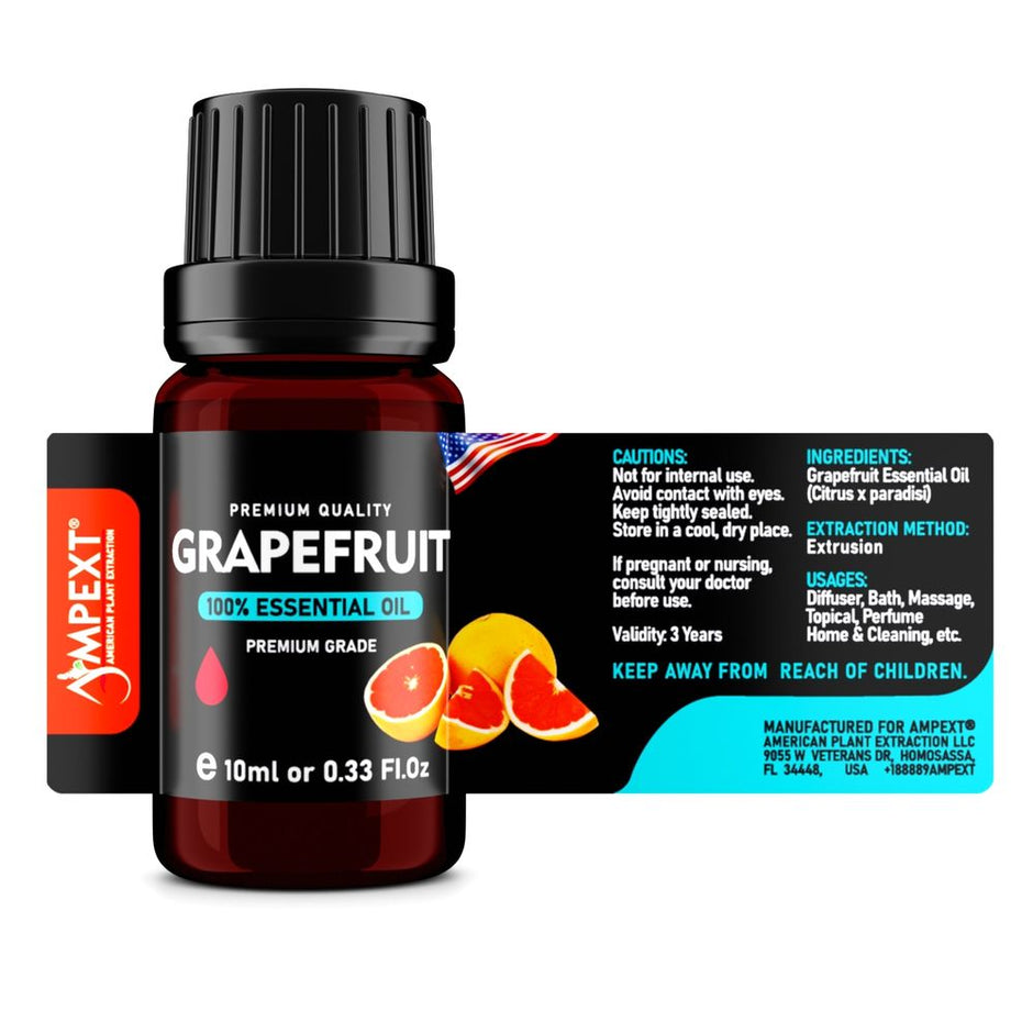 Grapefruit (Citrus paradisi) 100% Essential Oil, Premium Grade, 10ml