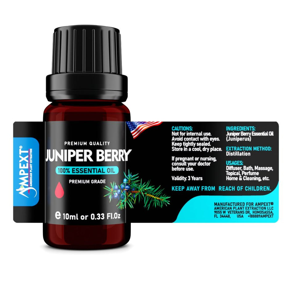 Juniper Berry (Juniperus communis) 100% Essential Oil, Premium Grade, 10ml