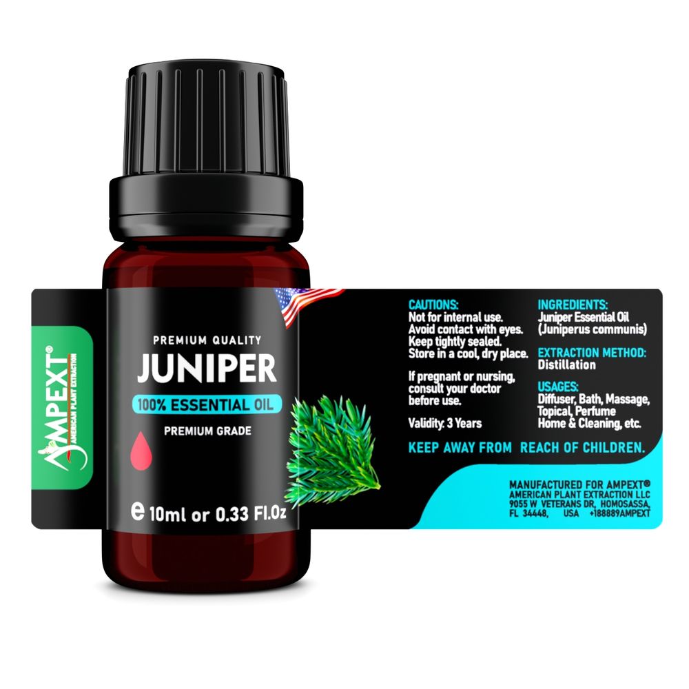 Juniper (Juniperus communis) 100% Essential Oil, Premium Grade, 10ml