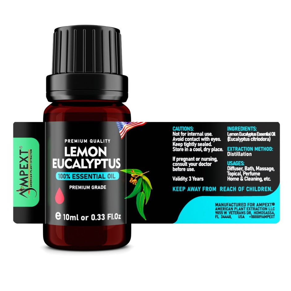 Lemon Eucalyptus (Eucalyptus citriodora) 100% Essential Oil, Premium Grade, 10ml