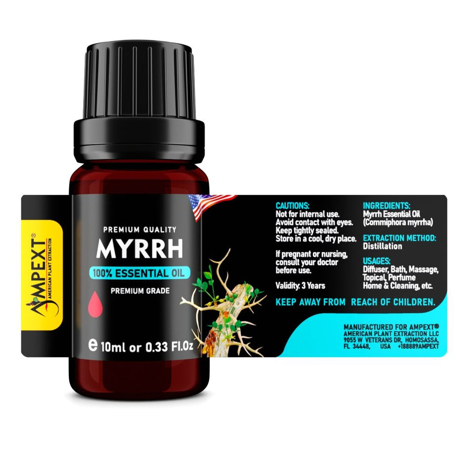 Myrrh (Commiphora myrrha) 100% Essential Oil, Premium Grade, 10ml