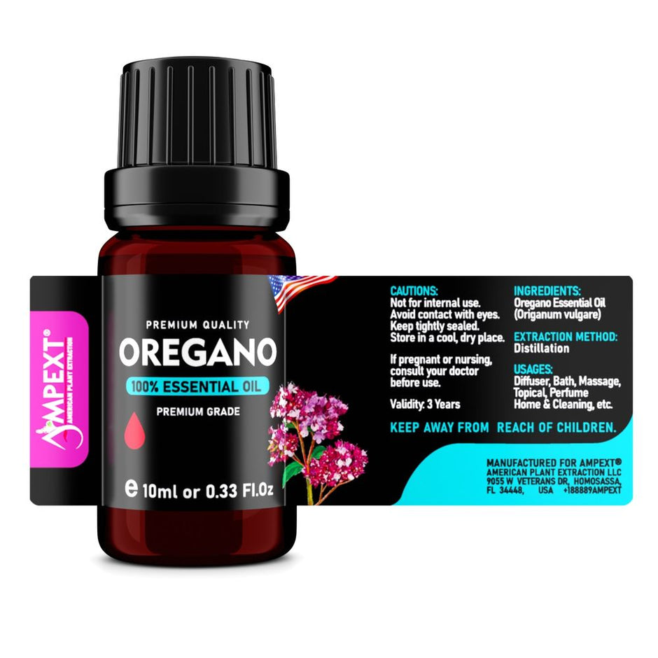 Oregano (Origanum vulgare) 100% Essential Oil, Premium Grade, 10ml