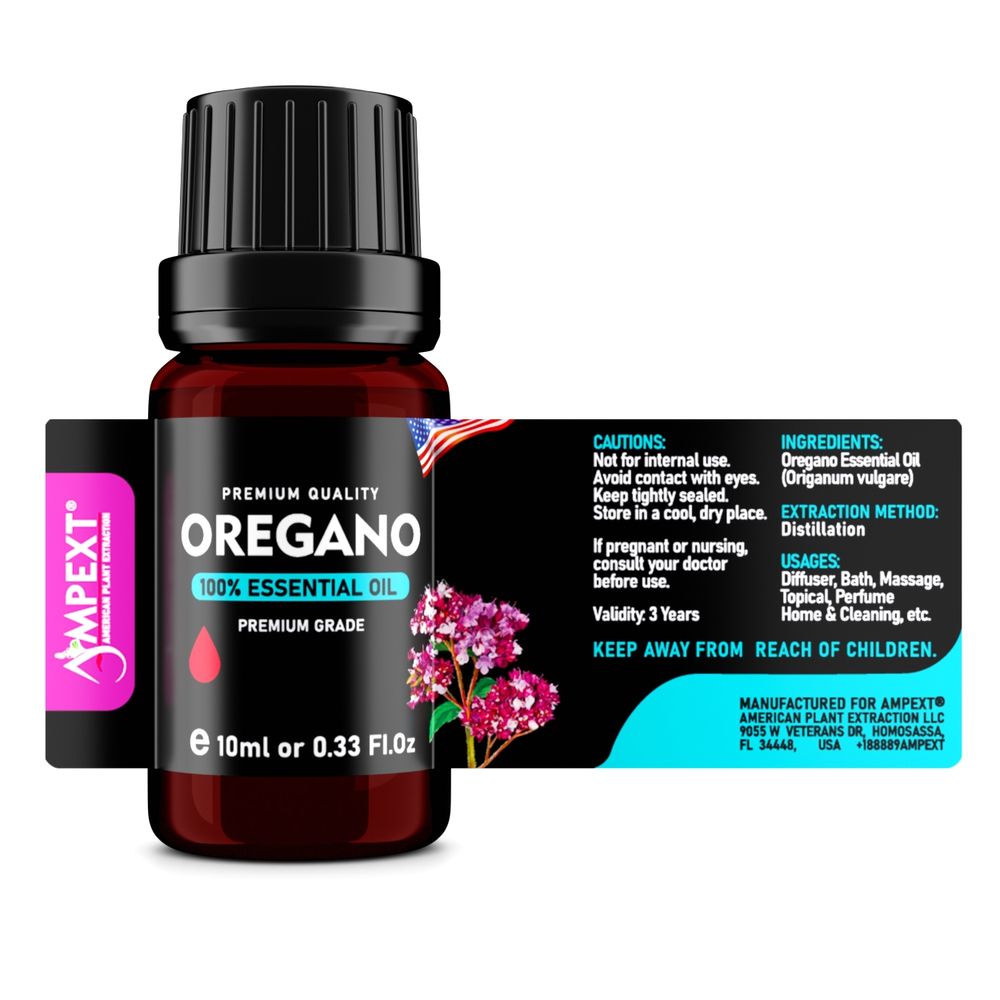 Oregano (Origanum vulgare) 100% Essential Oil, Premium Grade, 10ml