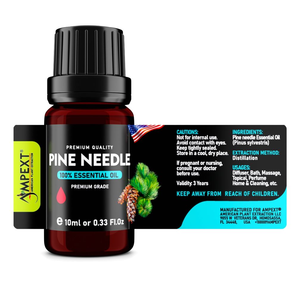 Pine Needles (Pinus sylvestris) 100% Essential Oil, Premium Grade, 10ml