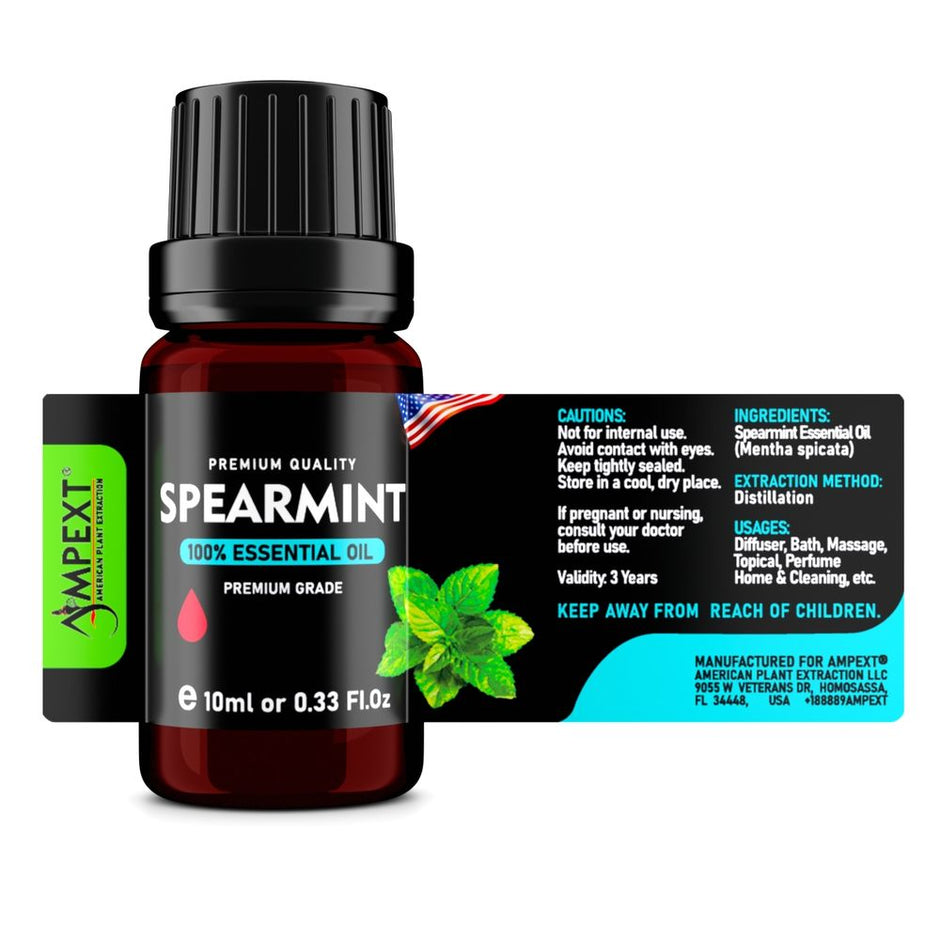 Spearmint (Mentha spicata) 100% Essential Oil, Premium Grade, 10ml