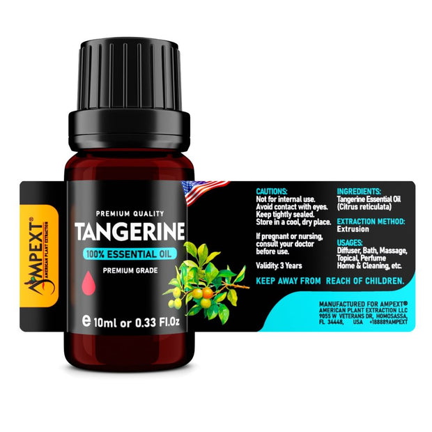 Tangerine (Citrus reticulata) 100% Essential Oil, Premium Grade, 10ml