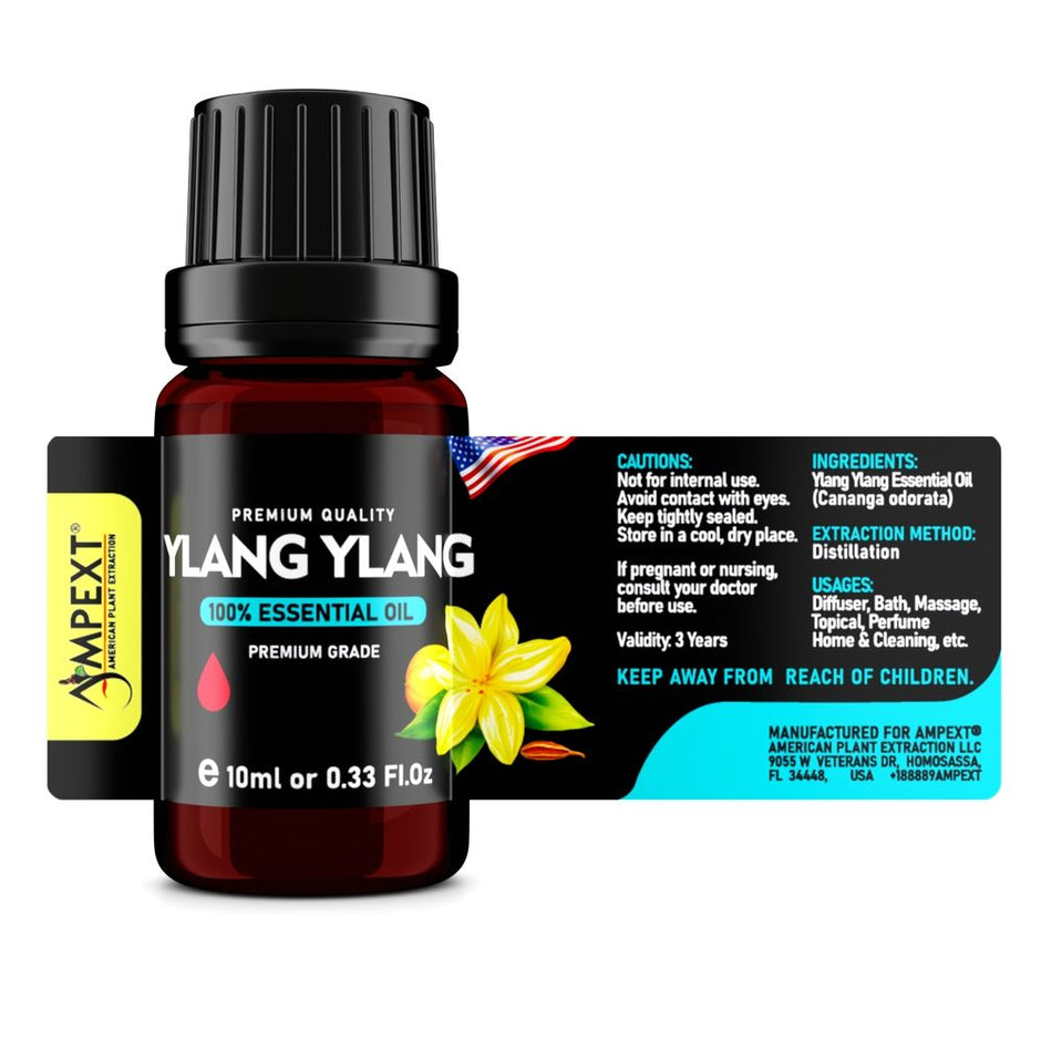 Ylang Ylang (Cananga odorata) 100% Essential Oil, Premium Grade, 10ml