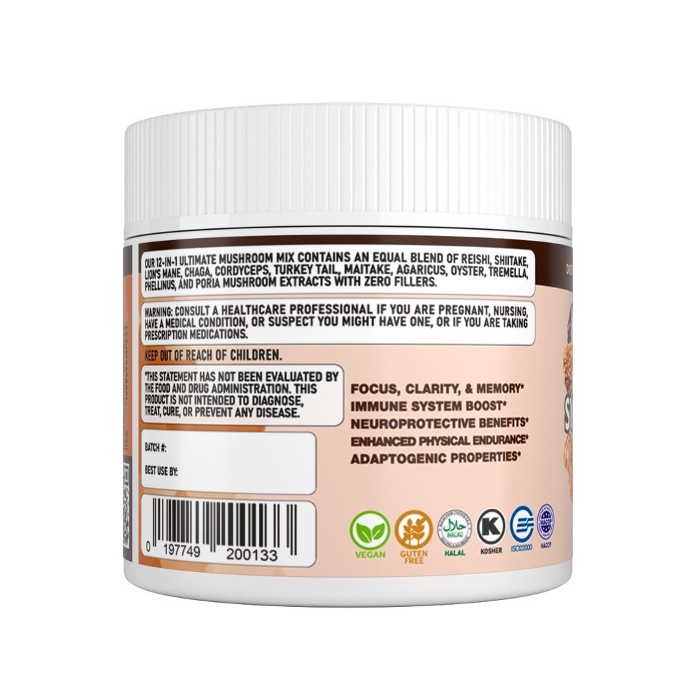 Dozen Synergy Power™ 12-IN-1 Mushroom Extract POWDER