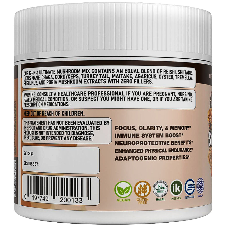 Dozen Synergy Power™ 12-IN-1 Mushroom Extract POWDER