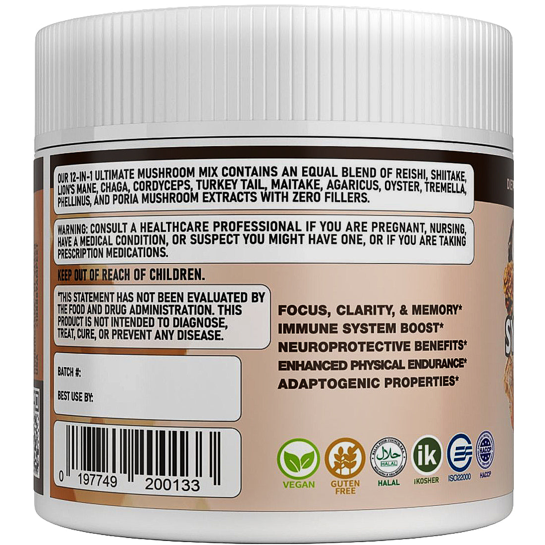 Dozen Synergy Power™ 12-IN-1 Mushroom Extract POWDER