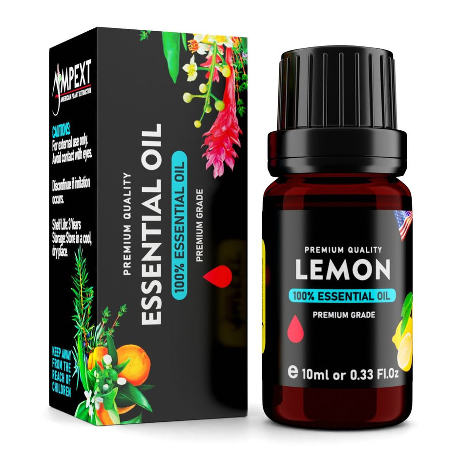 Lemon (Citrus limon) 100% Essential Oil, Premium Grade, 10ml
